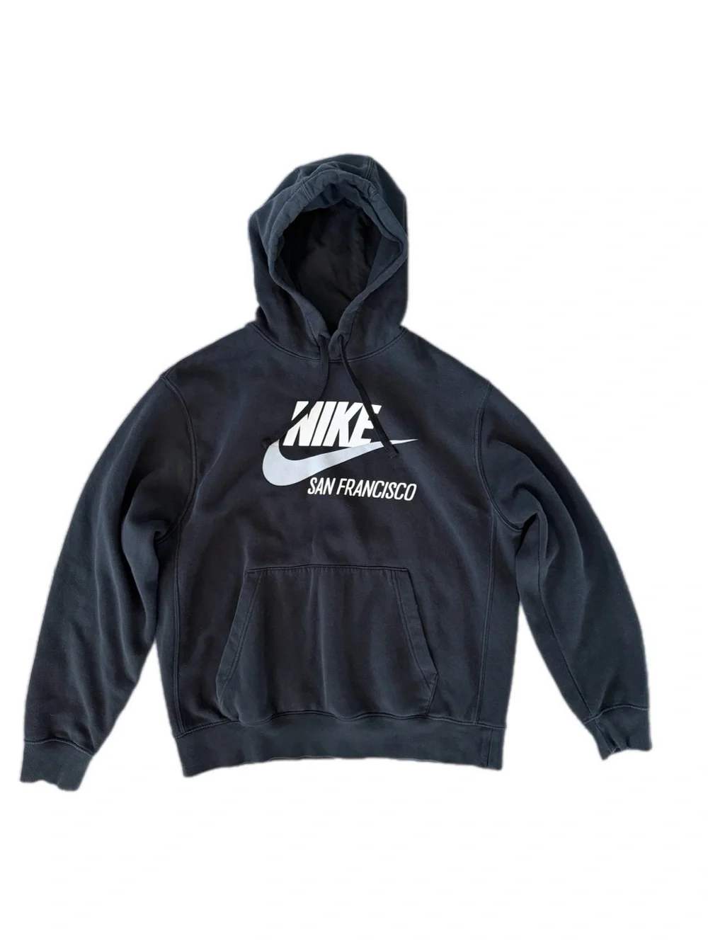 Nike San Francisco Graphic Pullover Hoodie Black Cotton/poly Fleece Men’s Large